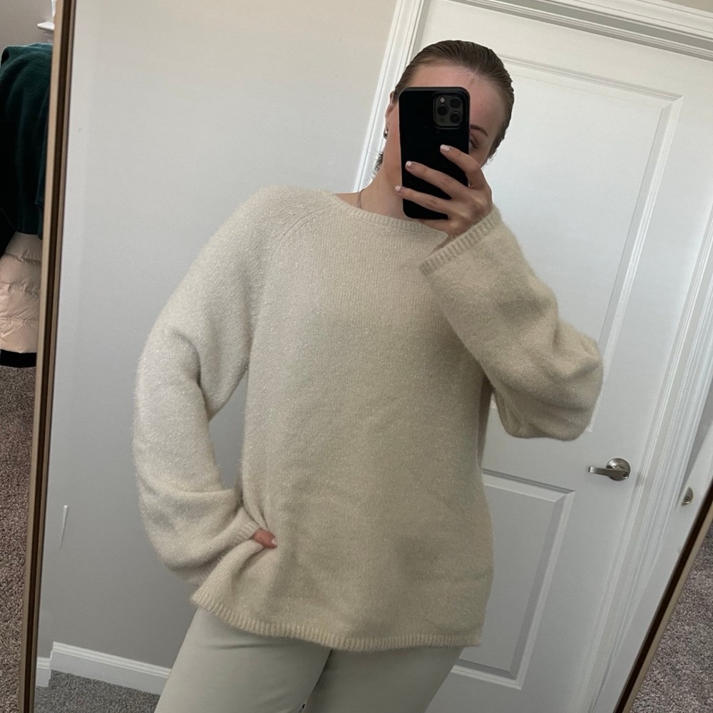 H&M Cream Crew Neck Sweater